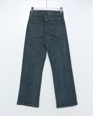 Elastic waist denim pants