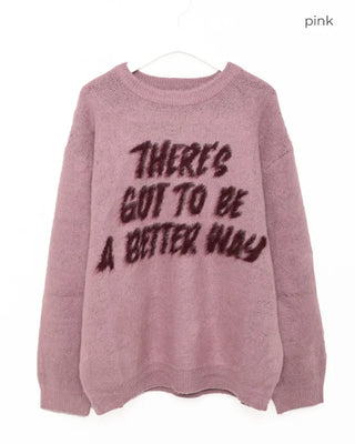 (Unisex) Jacquard Lettering English Knit