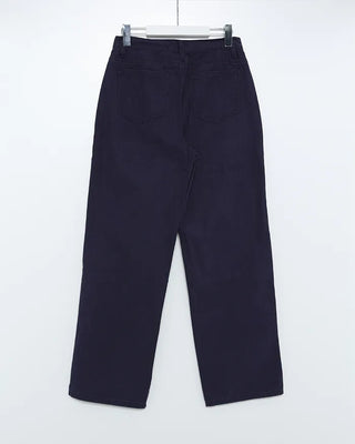 Pentagon pocket herringbone striped cotton pants