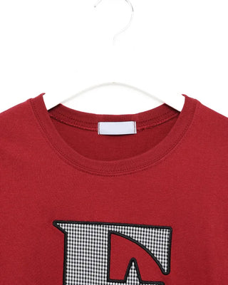 Ester Pattern Patch Half T-Shirt