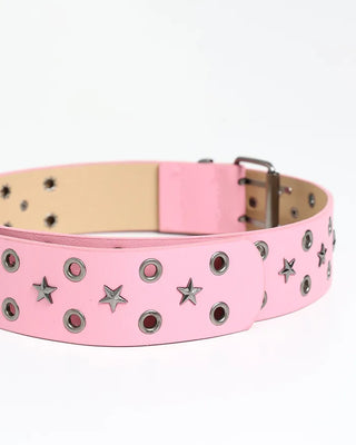 Star Studded Double Eyelet Belt