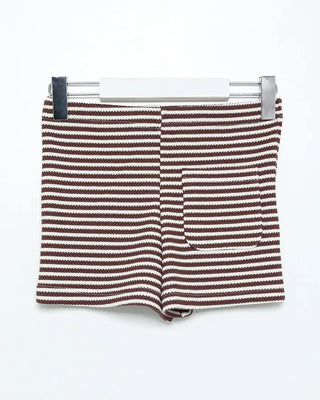 Striped knit shorts