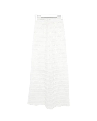 Lace wave long skirt