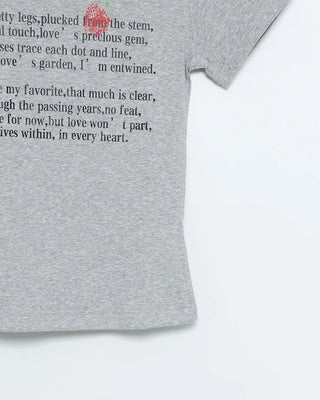 Strawberry Point Lettering Slim Fit Short Sleeve T-Shirt