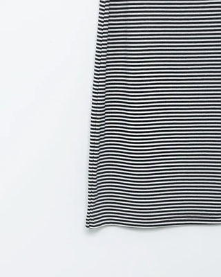 Wide-waist slim striped maxi skirt