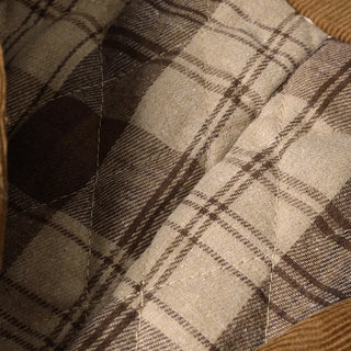 Checked two-tone corduroy jacket