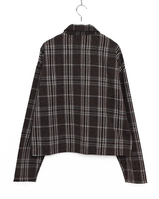 Checked cropped jacket