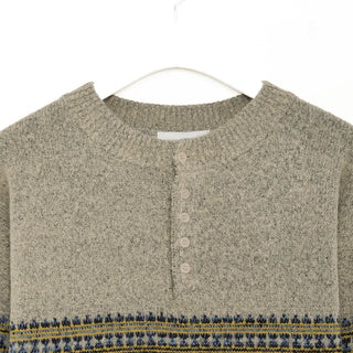 Henley neck Nordic sweater