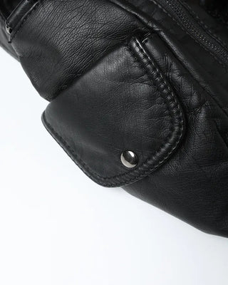 Cargo Pocket Square Leather 2-Way Bag