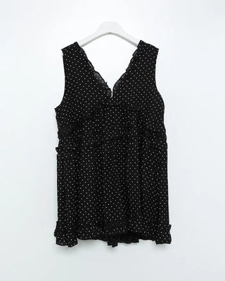 Polka dot tiered mini dress