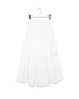 Tassel tiered long skirt