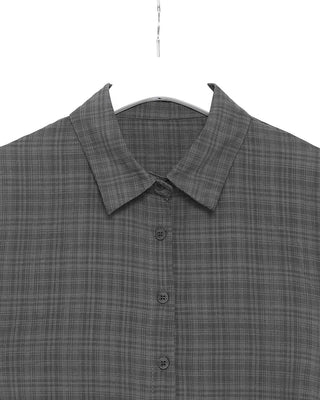 Shirring String Check Short-Sleeve Shirt