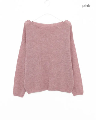 Boat neck loose fit knit