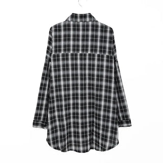 Checked loose-fit shirt