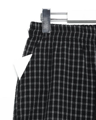 Checked parachute pants