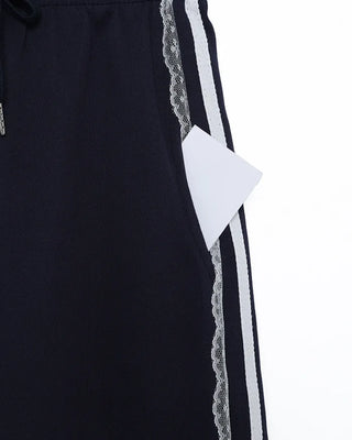 Lace-line sweatpants