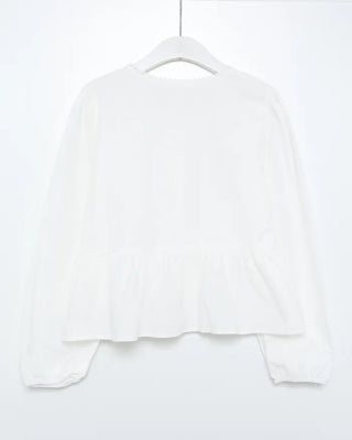 Bust lace string point blouse