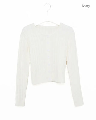 Cable knit cardigan