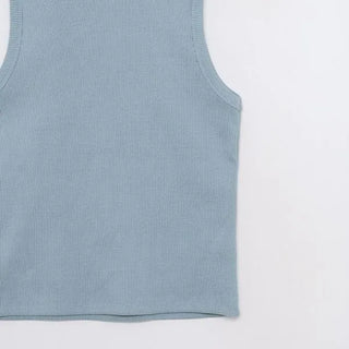 Simple ribbed tank top