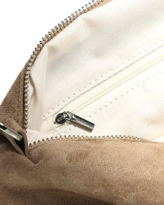Square suede shoulder bag