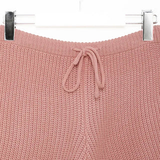 Knit shorts with elastic waistband