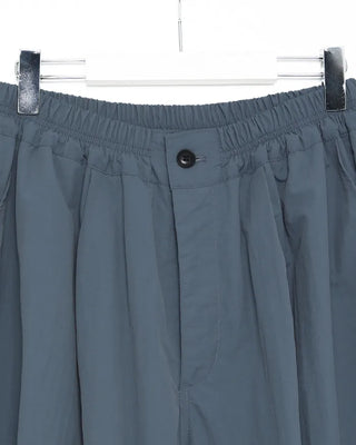 (Unisex) Black Button Elastic Waist Parachute Pants