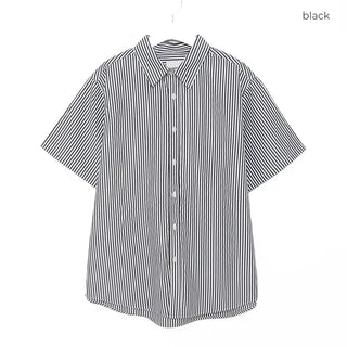 Unisex striped short-sleeved shirt