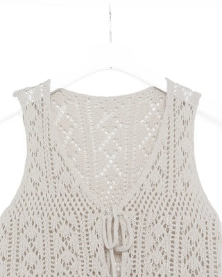 Crochet knit vest