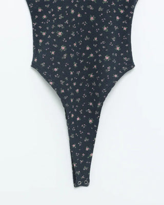 Mini Flower Pointelle Bodysuit Tank Top