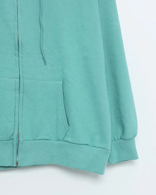 Oversized Basic Zip Hoodie