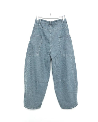 Slit patch pocket denim pants