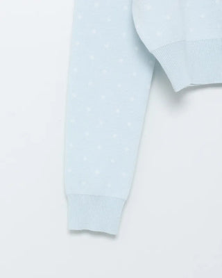 Round neck polka dot cardigan