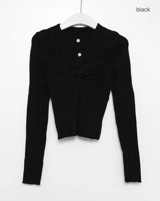 Bust Twist Camisole Cardigan Set