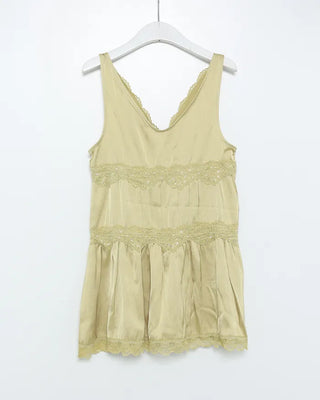 Lace V-neck mini dress