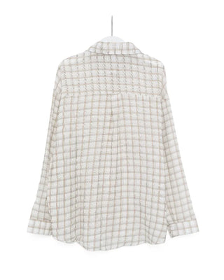 Loose-fit checkered shirt