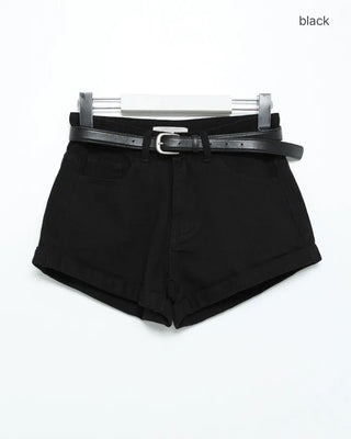 Belted shorts
