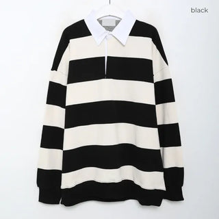 Unisex striped color sweatshirt