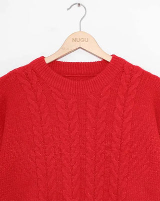 Oversized Cable Knit Long Sweater