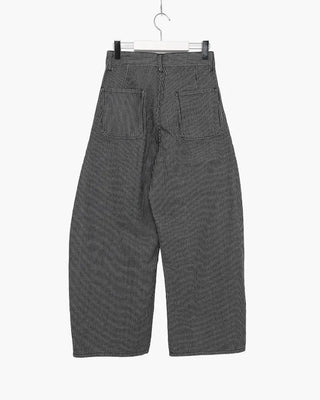 Striped denim pants