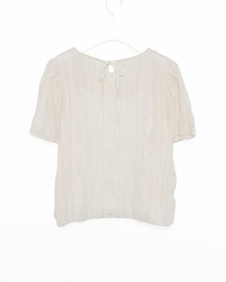Lace frill blouse set