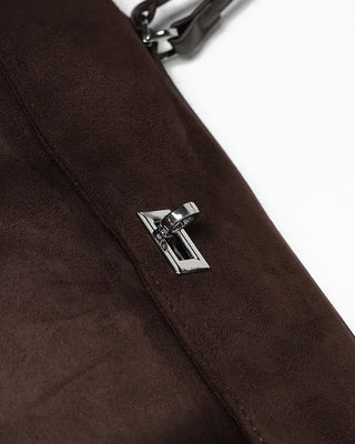 2-way one-shoulder suede Kelly bag