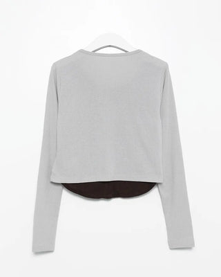 Layered crop cardigan