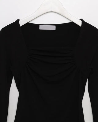 Square Shirring Bolero Style T-Shirt