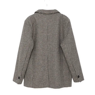 Button-up check jacket