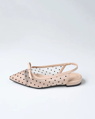 Polka Dot See-Through Flat Shoes