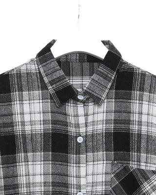 Loose-fit check shirt