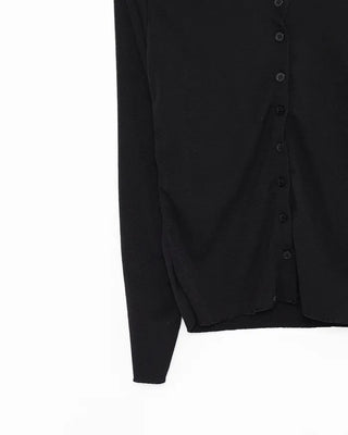 Round button cardigan