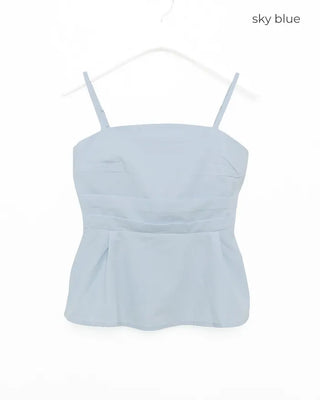 Shirred flared blouse