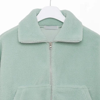 Boucle High Neck Cropped Jumper