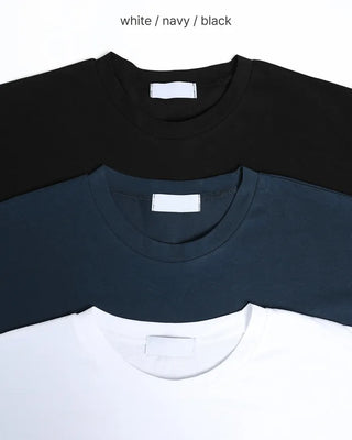 Plain cotton short-sleeved T-shirt